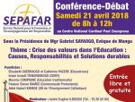 Conférence-débat du SEPAFAR sur "Crise des valeurs dans l'Education : causes, responsabilités et solutions durables"